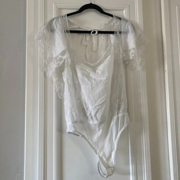 NWT Intimately Free People Bali Honeydew Bodysuit Optic White Sz M - Picture 3 of 12